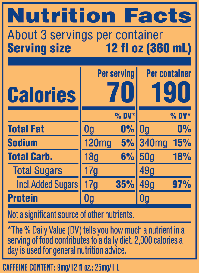 brisk bottle nutrition brisk bottle nutrition