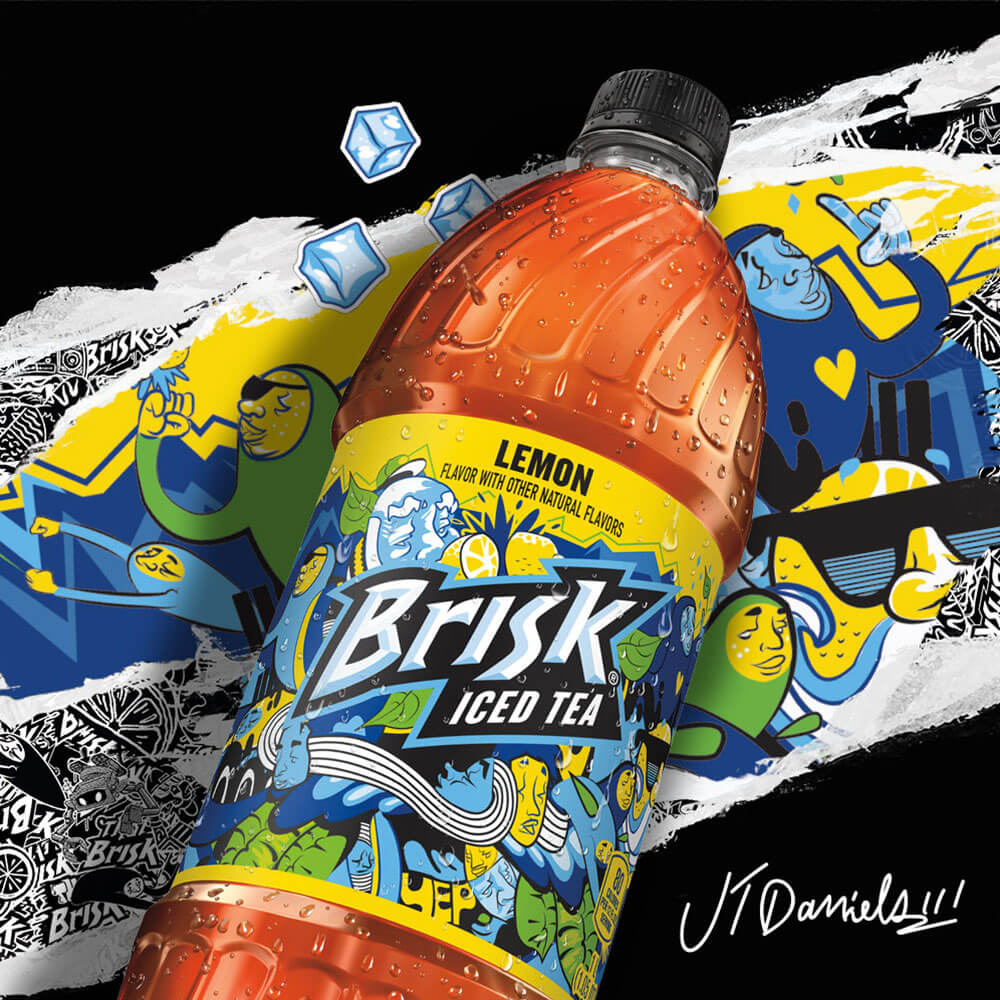 Brisk Lemon Iced Tea 12 pk Cans - Shop Tea at H-E-B