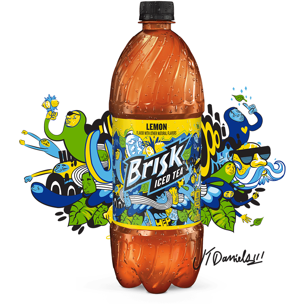 Brisk Zero Sugar Iced Tea bottle design